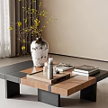 Middle Ancient Square Coffee Table 3d model