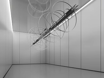 Art installation lamps 3d model