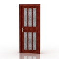 Modern European Style Interior Door Solid Wood Door 3d model