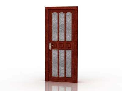 Modern European Style Interior Door Solid Wood Door 3d model