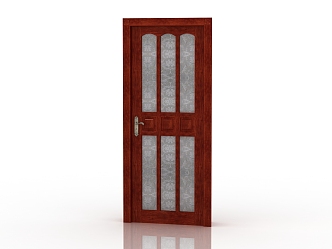 Modern European Style Interior Door Solid Wood Door 3d model