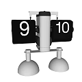 Decorative Ornament Set With Black Number Panels Showing 9 And 10 And Silver Spherical Bases