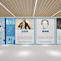 Campus Culture Wall Featuring Famous Scientists Portraits and Educational Science Elements
