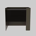 Modern Nightstand With Two Drawers And Sleek Dark Wooden Finish Design