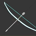 Traditional Wooden Bow and Arrow as Crossed Ancient Weapon with Classic Design and Handcrafted Features