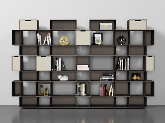 Metal Bookshelf Bookcase 3d model