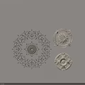 Decorative Ceiling Medallions With Intricate Ornate Patterns And Elegant Designs 3d model