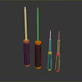 Screwdriver flat screwdriver Phillips screwdriver screwdriver screwdriver tool hardware tool processing tool 3d model