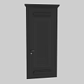 Modern Gray And Red Swing Doors Featuring Decorative Panels Vertical Slats And Locks