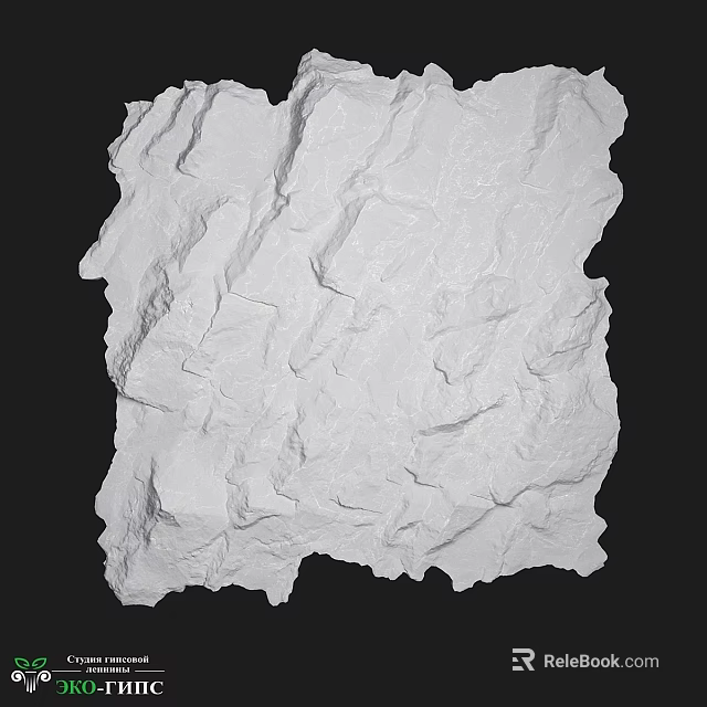 White Rough Textured Wall Surface With Natural Stone Like Texture 3d model 