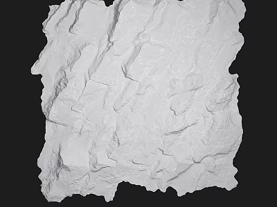 White Rough Textured Wall Surface With Natural Stone Like Texture 3d model