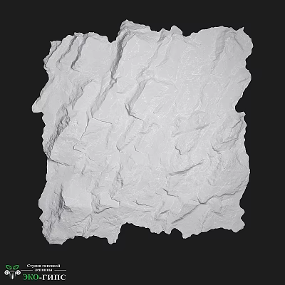 White Rough Textured Wall Surface With Natural Stone Like Texture 3d model