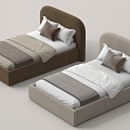 Modern Single Bed Single Bed 3d model