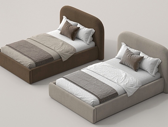 Modern Single Bed Single Bed 3d model