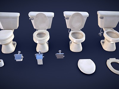 Toilet combination toilet 3d model