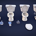 Toilet combination toilet 3d model