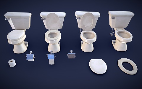 Toilet combination toilet 3d model