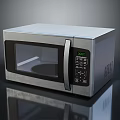 Stainless Steel Microwave Oven For Modern Kitchen With Digital Control Panel And Glass Door