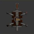 Turret Turntable Railgun Sci-fi Tower Defense Game Tower Defense Sci-fi Turret Game Turret Game Battery 3d model