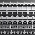 Chinese-style Stone Railing Bridge Railing River Railing Chinese-style Railing White Jade Railing Stone Railing Fence 3d model