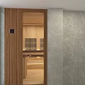 Wooden Sauna Interior Design With Wooden Walls Ceiling Grilles Seating Area And Warm Lighting