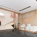 Hotel lobby front desk 3d model
