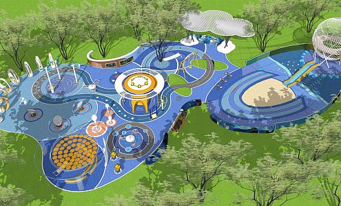 Modern Children's Play Area Children's Play Area Residential Community Children's Activity Area Paradise Landscape 3d model