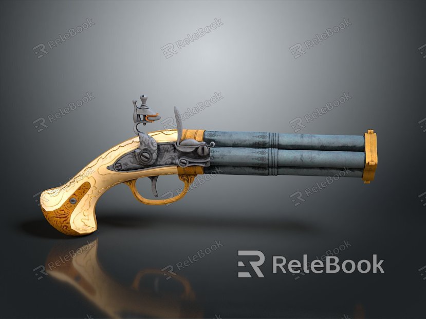 Retro Pistol Retro Gun Short Gun Pistol Modern Weapon Hot Weapon Hot Weapon Gun Military model