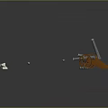 modern artillery cannon naval gun 3d model