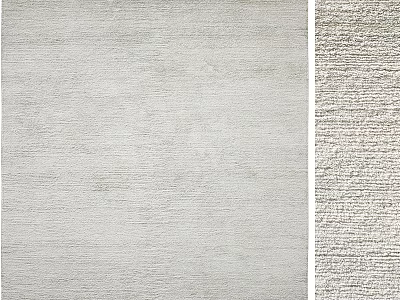 Light Gray Square Rug With Textured Surface For Modern Living Room Decor 3d model