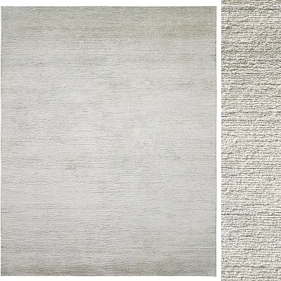 Light Gray Square Rug With Textured Surface For Modern Living Room Decor 3d model
