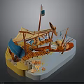 Colorful Kids Playground Model Design With Swing Slide Climbing Frame And Sandpit Area