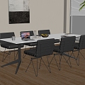 Modern Conference Table Modern Conference Table and Chair Combination Meeting Room 3d model