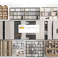 Modern Bookshelf Bookcase Storage Rack Decorative Rack Display Rack 3d model