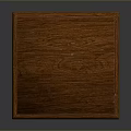 Elegant Brown Wooden Square Table With Carved Legs And Smooth Surface Design