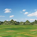 undulating mountains 3d model