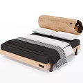 Natural Wooden Kids Bed With Rounded Headboard And Safe Rails For Children's Bedroom