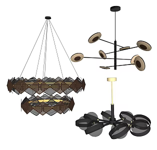 Modern chandelier 3d model