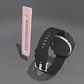 Stylish Smartwatch Accessories With Pink Strap And Black Device Buckle Design
