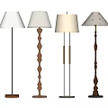 Middle style floor lamp 3d model