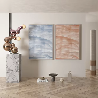 modern abstract painting abstract decorative painting 3d model