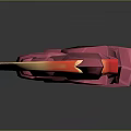 Unique Fantasy Sword With Pink Red Flame Pattern Skeletal Handle And Glossy Blade