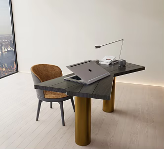 Desk and chair combination 3d model
