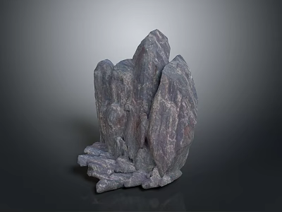 Artificial Rockery Landscape With Stacked Stones Natural Texture And Garden Decor 3d model