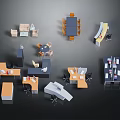 Diverse Office Furniture Collection Featuring Desk Chair Sets Conference Tables And Storage Units