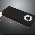 High Performance Radeon Graphics Card With Black Design And Cooling Fan