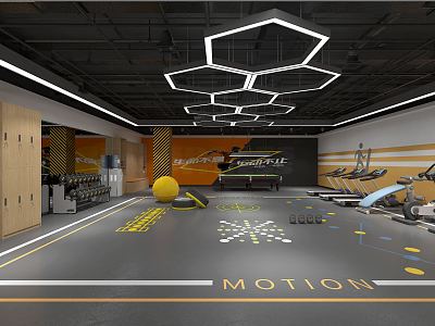 Modern Gym 3d model