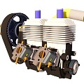 RR258RG aircraft engine 3d model