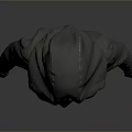 Gray Hooded Jacket With White Collar Zip Front Design And Functional Pockets Modern Casual Outerwear