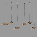 Modern Chandelier Log Simple Decorative Small Chandelier 3d model